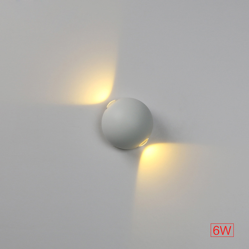 3W/6W/12W LED lámpara de pared al aire libre IP65 bola jardín lámpara corredor escalera Luz