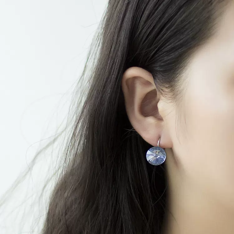 eBay新款 韩版原创梦幻个性水钻锆石耳钉仙气