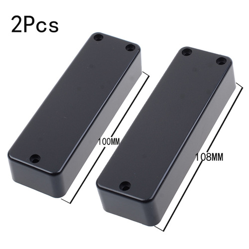 4-string/5-string JM electric bass pickup cover with sand finish. Black closed-type JM series electric bass pickup cover.