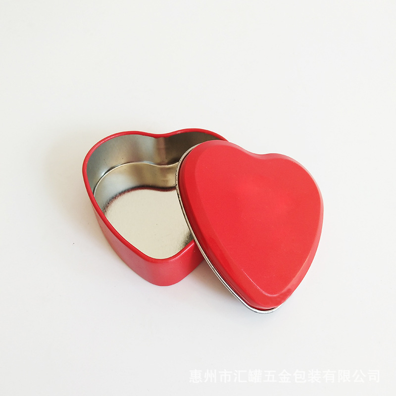 厂家定制心形马口铁盒婚庆创意马口铁盒礼品巧克力包装铁盒喜糖盒