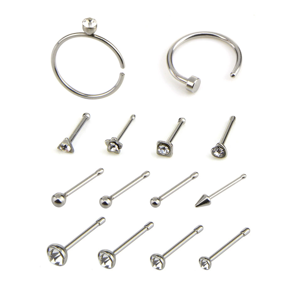 Mixed set stainless steel, nose piercing