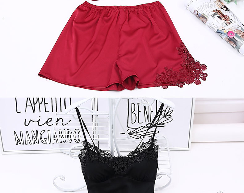 Nihaojewelry Sexy Short Sling Shorts Bordado Conjunto De Camisón De Flores Al Por Mayor display picture 10