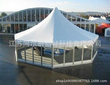 供应多种规格篷房系列铝型材 尖顶欧式白色铝合金篷房