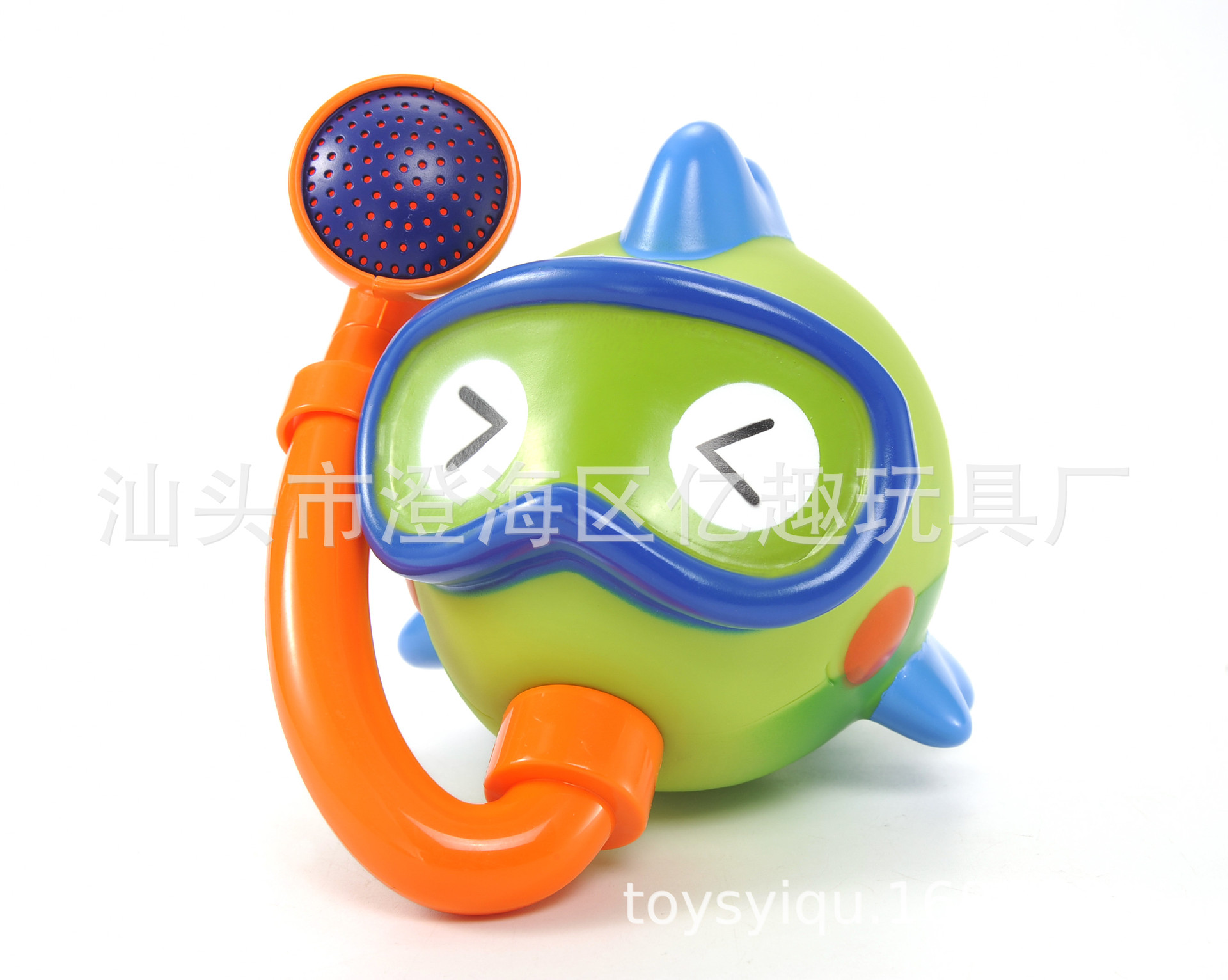 浴室喷水鲨鱼搪胶玩具 儿童洗澡戏水动物塘胶玩具