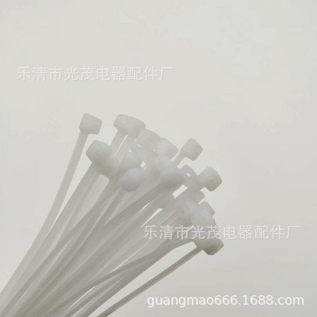 光茂塑料白色国标尼龙扎带 束线带 4*150扎带 400条一包