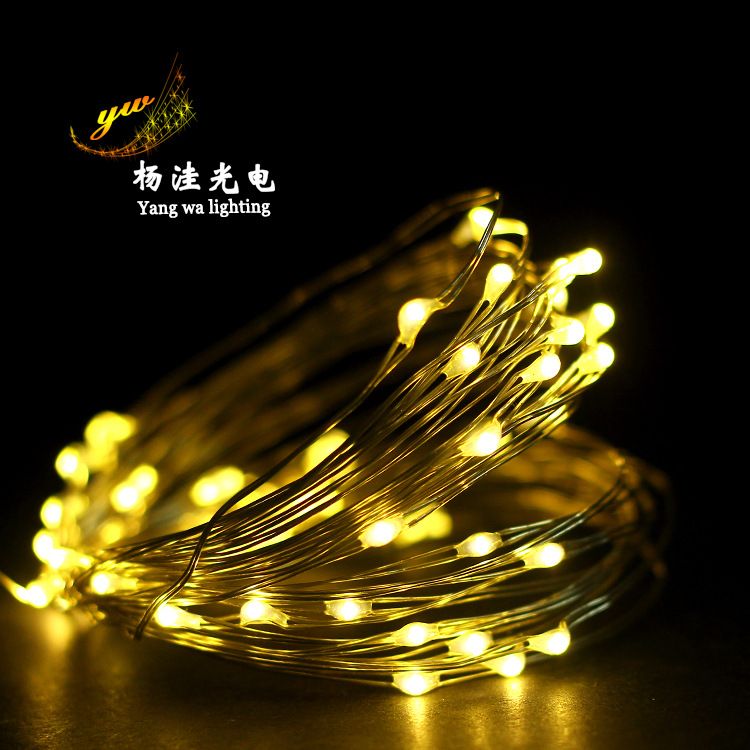 廠家批發LED銅線燈串聖誕節日婚慶新年裝飾彩燈串防水銅絲燈彩燈