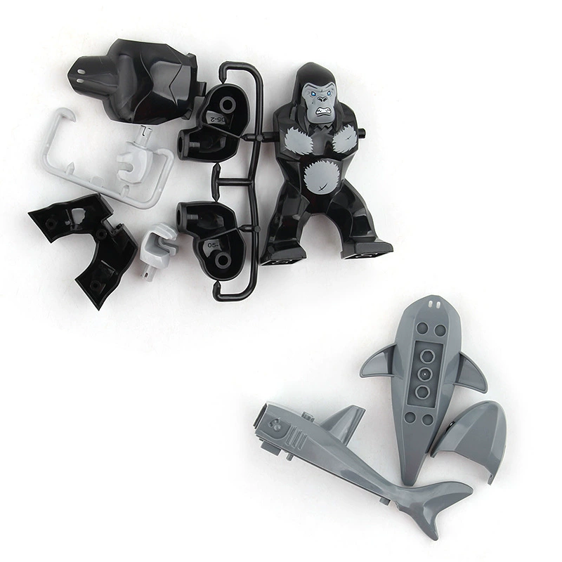 Chengke Toys Constructor: Smart Shark Minifigure Set with Chimpanzees, Buildable STEM Toy for Creativity