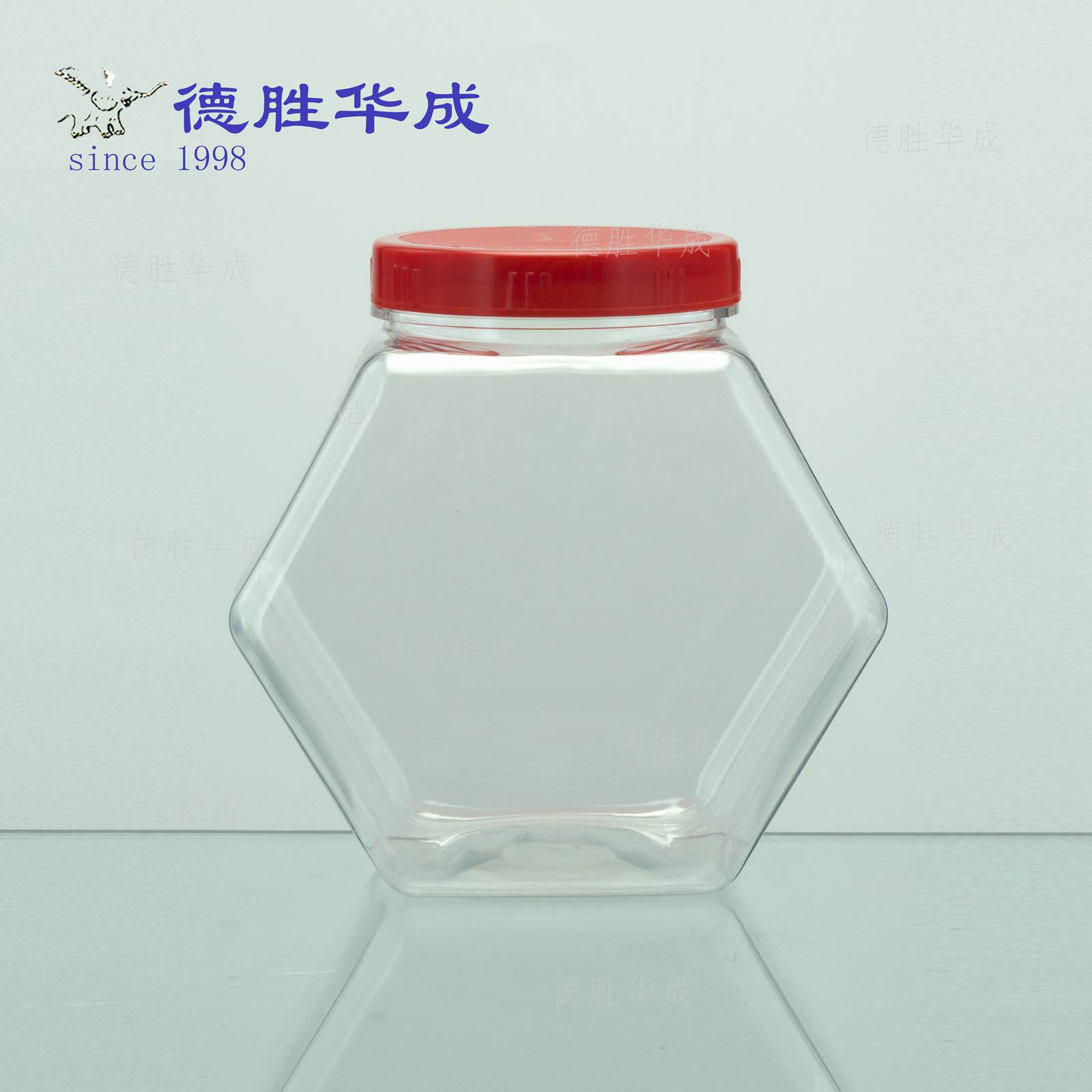 Six corners Candy bottle Chili sauce bottle Caster Food grade bottle Plastic containers Inclined bottle