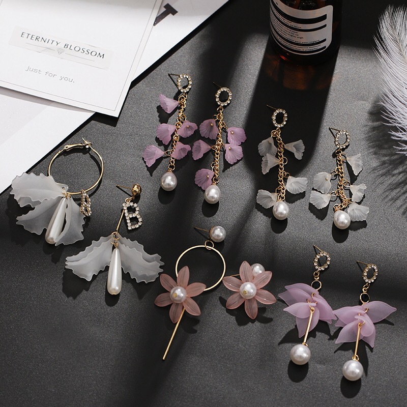 Yiwu Meideheng frosted colored trumpet flower ancient-style hairpin Plastic Handmade DIY accessory 10x12mm detail image 14