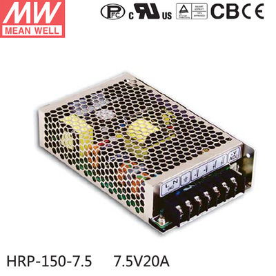 台湾明纬电源HRP-100-7.5 100W 7.5V 13.5A高效低损耗PFC开关电源