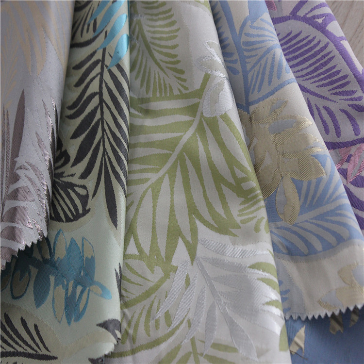 风树叶图案梭织色织提花布面料适用于服装装饰沙发布鞋子布