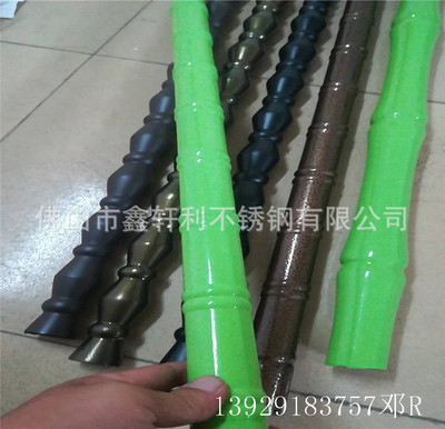 304不锈钢竹节压花管加工不锈钢压花管|ru