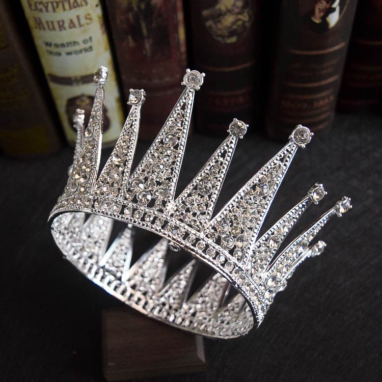 Retro Diamond Bridal Crown Wedding Fashion Crown Head Accessories display picture 1