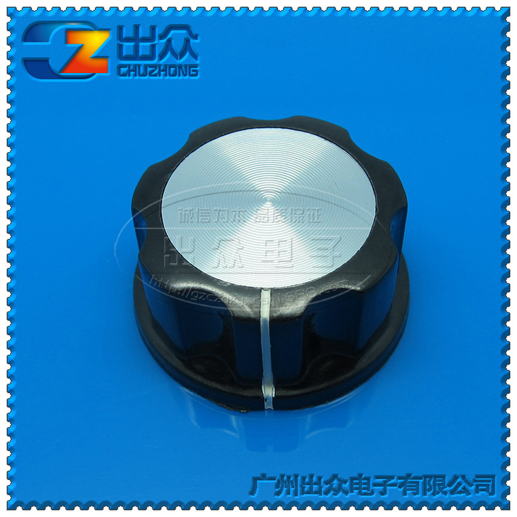 Bakelite knob MF-A04 Potentiometer knob Bakelite knob diameter  33mm (Core hole 6mm )