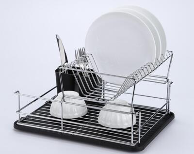 Manufactor supply Iron art double-deck household kitchen Stands Leachate Storage electroplate Dish rack Storage racks