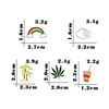 Coconut Rainbow Flower Clouds, Alloy Dripping Oil Tots Cosmetic Jewelry Beverage Needle Needle Big Leaf Badge in Spot