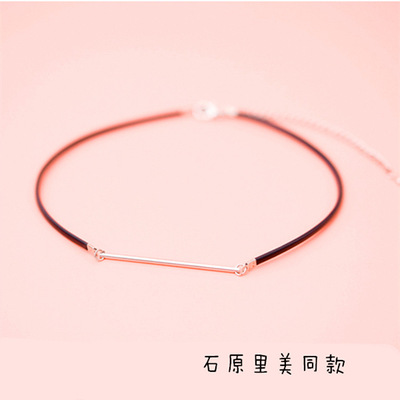 石原里美choker项圈同款 锁骨链 项链 饰品女性短款吊坠复古装饰|ms