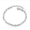 Silver washing, crystal, bracelet, jewelry, accessory, Korean style, silver 925 sample, simple and elegant design, wholesale