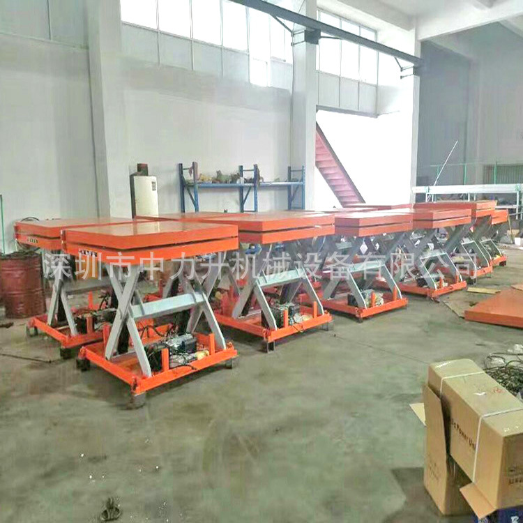 电动升降机台面旋转固定式液压升降平台 自动举升机 卸货台