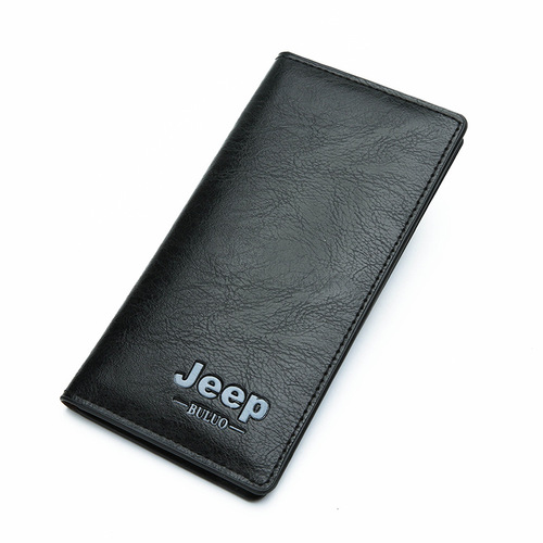 Vintage Men's Wallet Wholesale Long Soft Leather Slim Wallet Simple Card Holder Student Pocket Money Clip