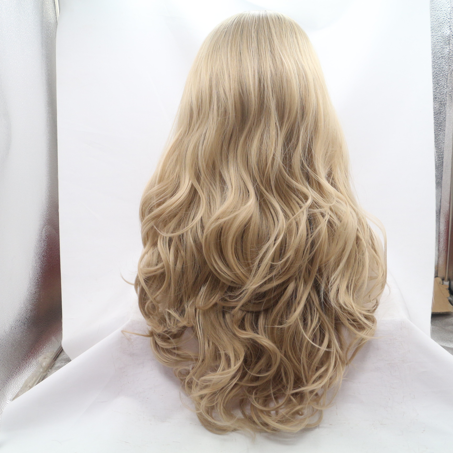 NEWLOOK PW1009 temperamento de moda peluca de cabello largo peluca de encaje enseñanza peluca