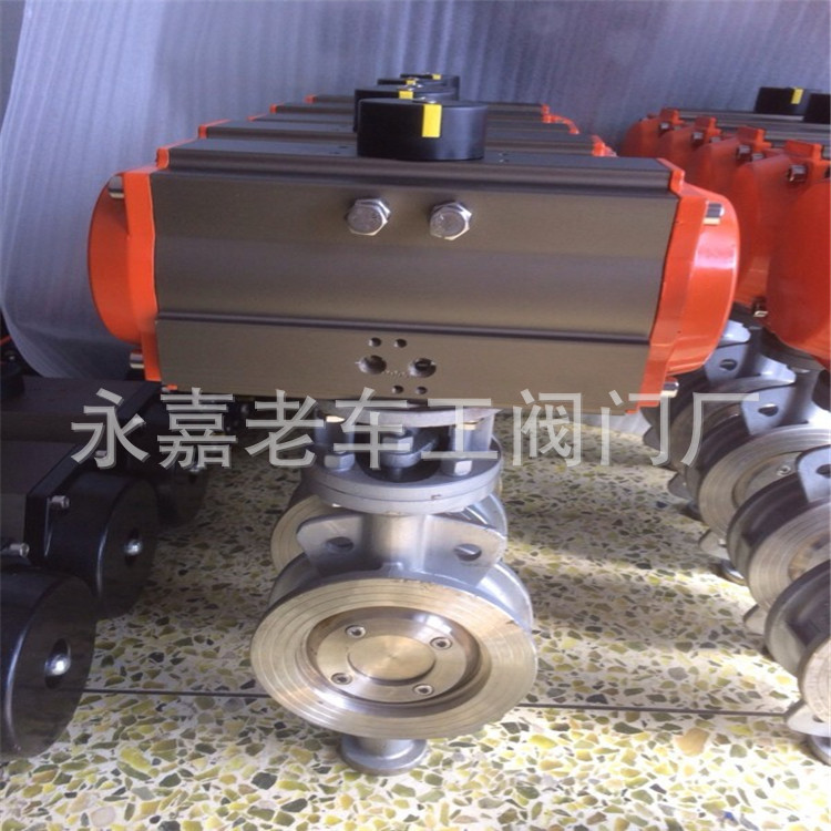 气动硬密封对夹蝶阀 不锈钢气动蝶阀DN600 对夹气动碟阀 D671H-10