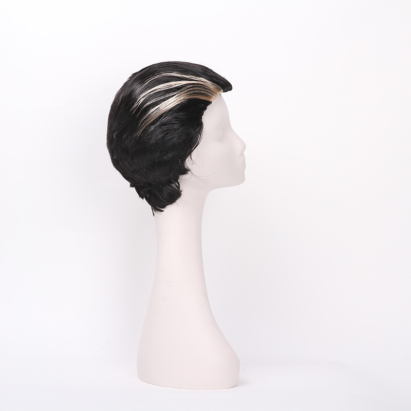 Newlook IMG - 1381 nueva moda negra bobina pelucas de vacaciones pelucas