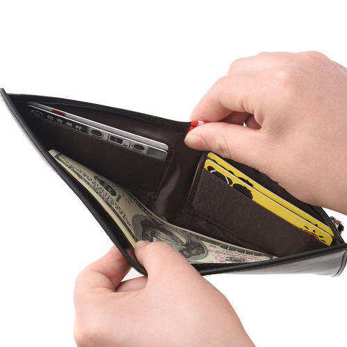 DEABOLAR new men's wallet short vertical style men's zipper wallet multi-functional coin purse cross-border hot sale