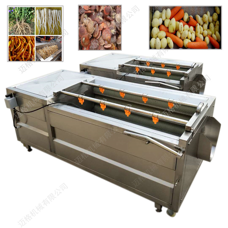 厂家直销毛辊清洗机 不锈钢核桃毛刷清洗机 猪头去污清洗机|ru