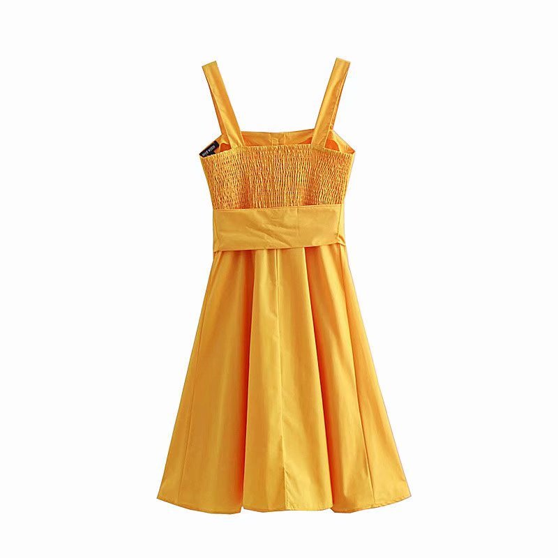 Cotton Fashionskirt(Yellow-S) NHAM4396-Yellow-S
