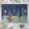 Christmas tableware, cartoon geometric decorations