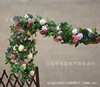 Simulation Rose Vine Wall -mounted Wall -mounted Flower Vine Heating Pipe Living Room Decoration Flower Ceiling Plastic Flower and Teng Wholesale