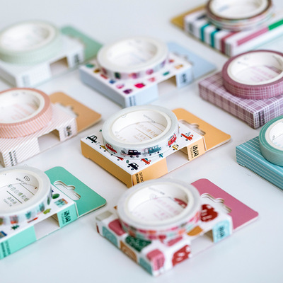 小清新可爱彩色边框胶带手帐原创纸胶带拼贴手账贴纸分隔线|ru