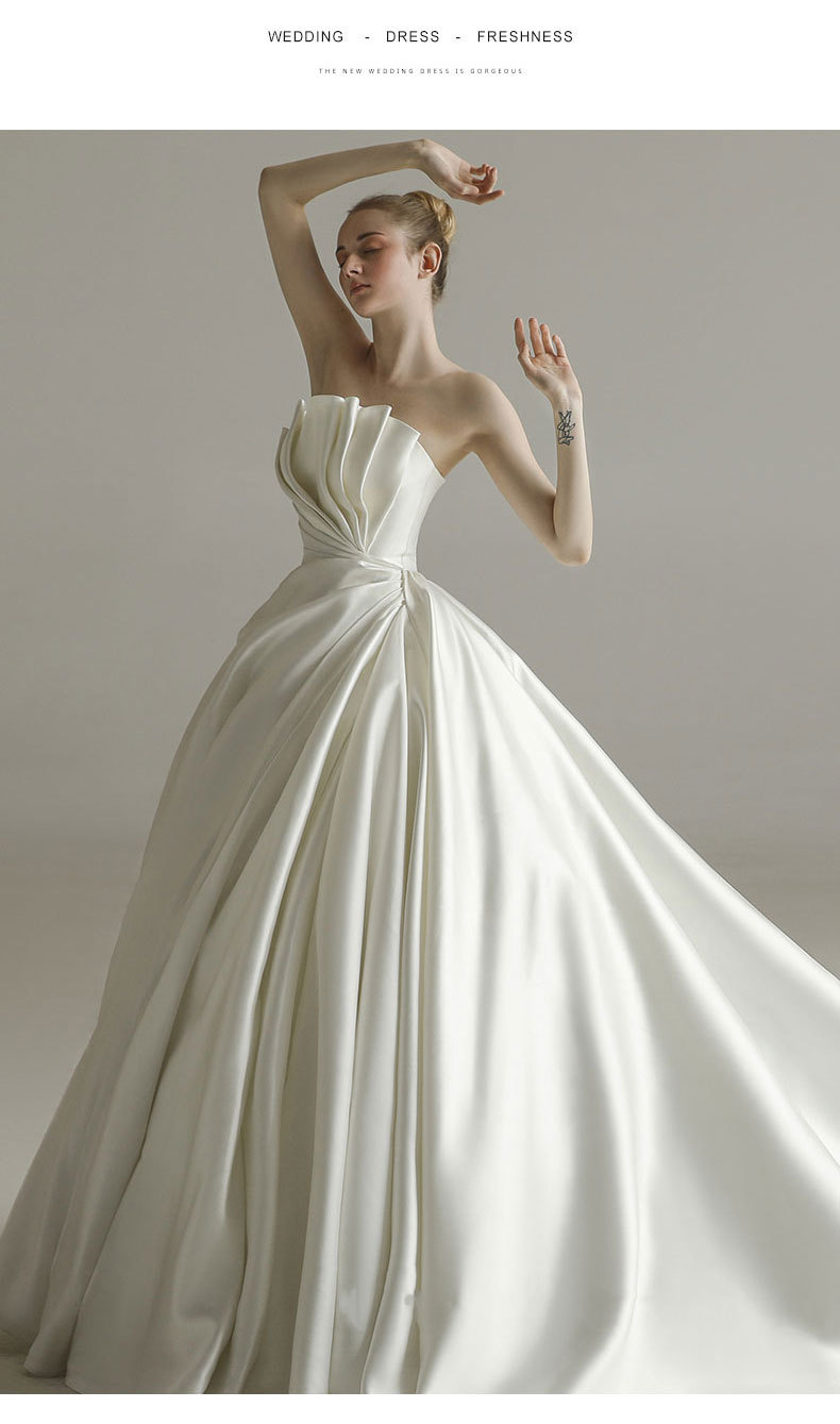 Abito da sposa donna monospalla elegante vestito da cerimonia_voghion.com