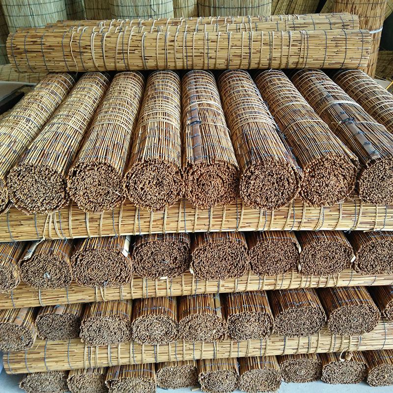 碳化蘆葦簾 編織緊密平整裝飾性強吸塵吸潮支持定制碳化蘆葦簾