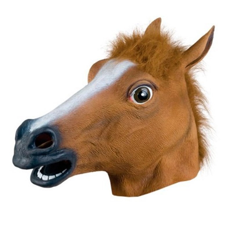Halloween Cosplay Horse Head Mask Animal Headgear Party Performance Props Amazon Foreign Trade Hot Selling Manufacturers