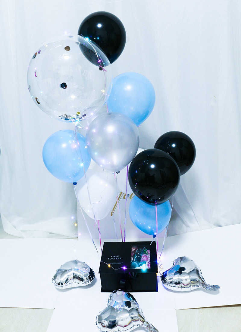 Día de San Valentín TikTok Net caja de regalo roja caja sorpresa de cumpleaños Confesión globo caja sorpresa fábrica al por mayor