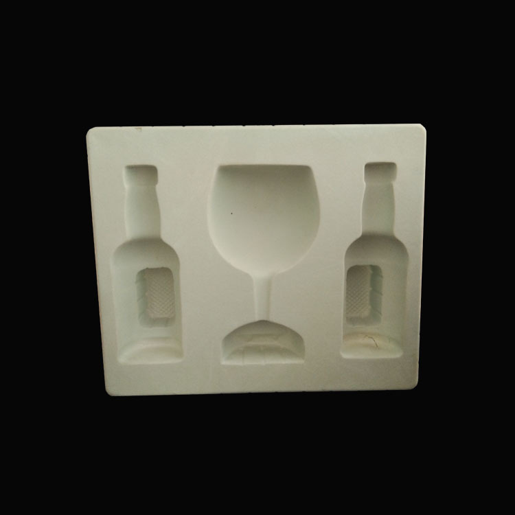 厂家供应 PS植绒吸塑泡壳包装 红酒内衬托盘 可来样加工定做