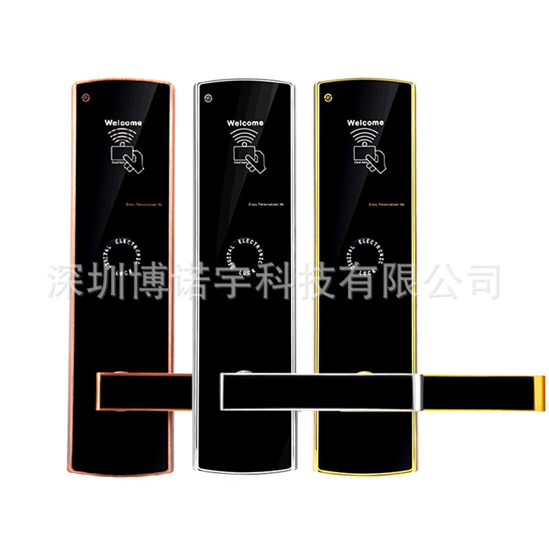 厂家锌合金星级智能感应门锁公寓锁  hotel door lock system