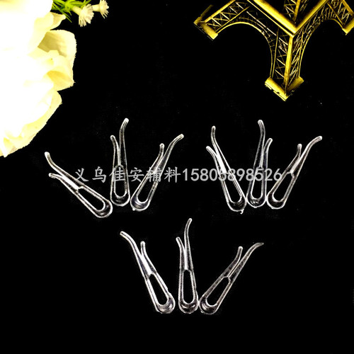 Clothing apparel packaging gear plastic transparent shirt collar clip underwear clip duckbill U-shaped manufacturer supply