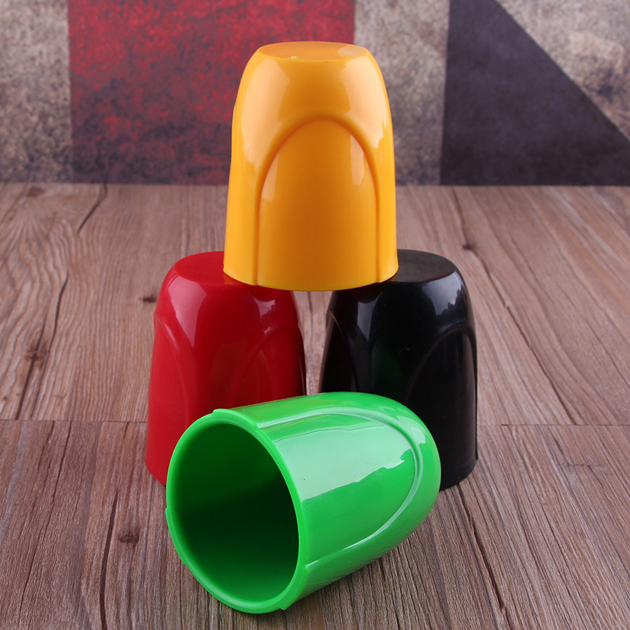 加厚直筒黑色摔不爛 股子股盅套裝 色子色盅 篩盅篩子 甩子盅直銷