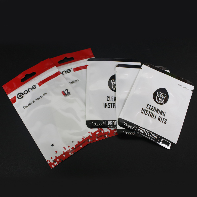 厂家直供数据线珠光膜阴阳自封袋半透明手机壳珠光膜塑料袋现货