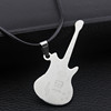 Necklace stainless steel, elite guitar, pendant, 4 colors, wholesale