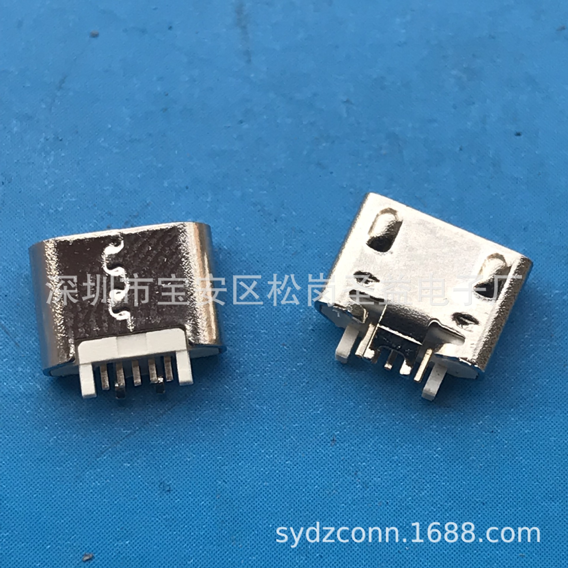 四脚/MICRO 5P母座7.2插件式 micro usb母座带定位柱 贴片有卷边-阿里巴巴