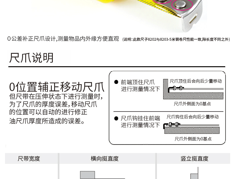 得力5m米钢卷尺8203 实用尺子 绘图制图卷尺工具抗摔耐用卷尺钢尺