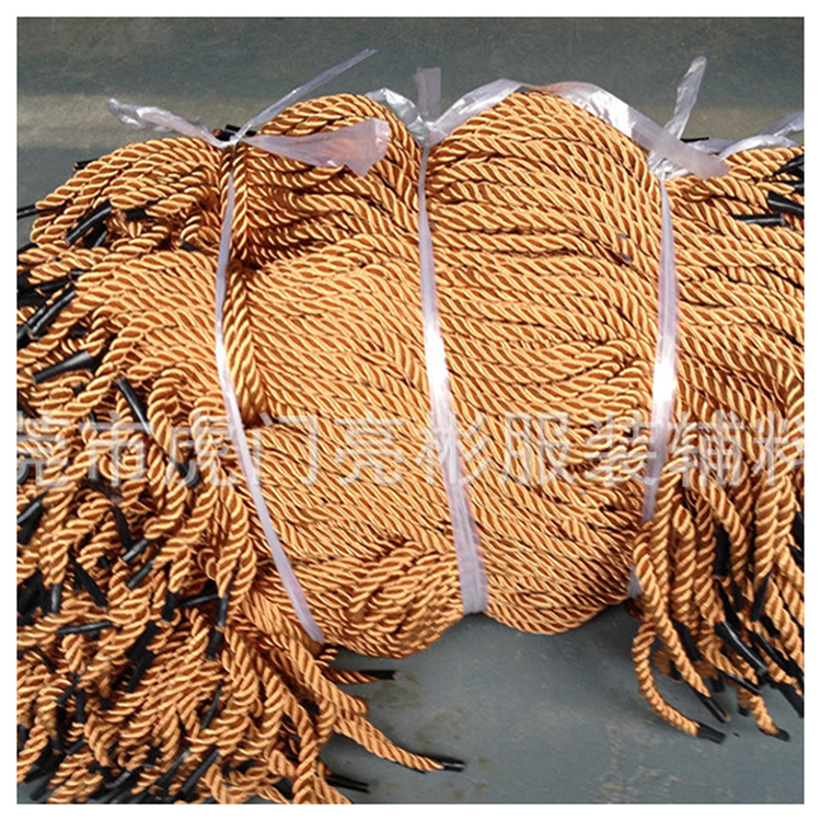 厂家批发品质优良礼品手提绳 酒盒绳 三股绳 涤纶手提绳