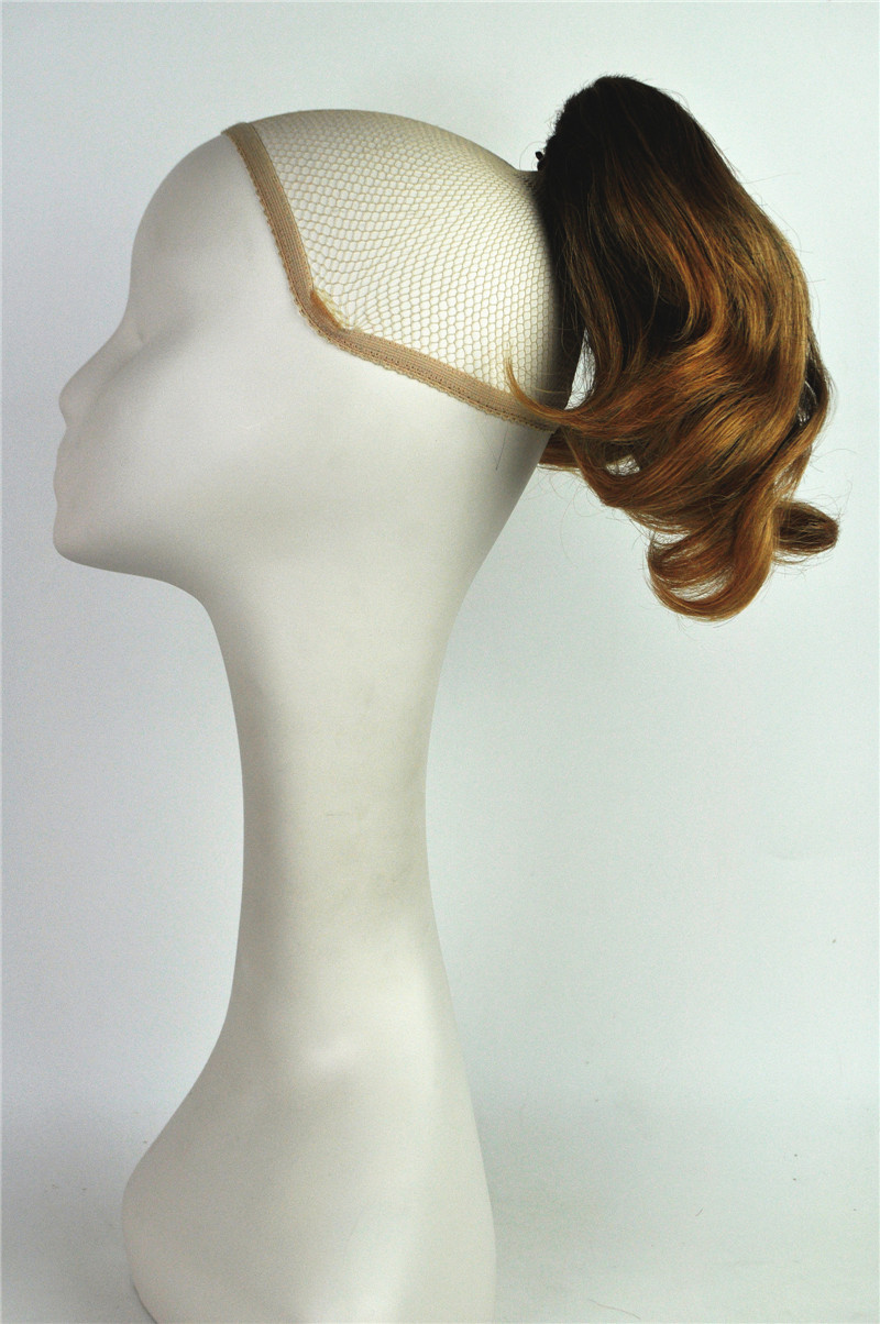 Comercio exterior Amazon pelucas de cola de caballo agarrar clip de cabello bolsa de cabello negro rizado corto cabello de caballo pelucas