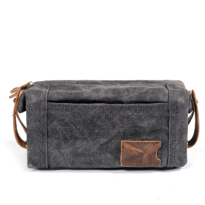 洗漱包便攜出差女蠟帆布旅行小號收納袋洗漱包男防水化妝包大容量