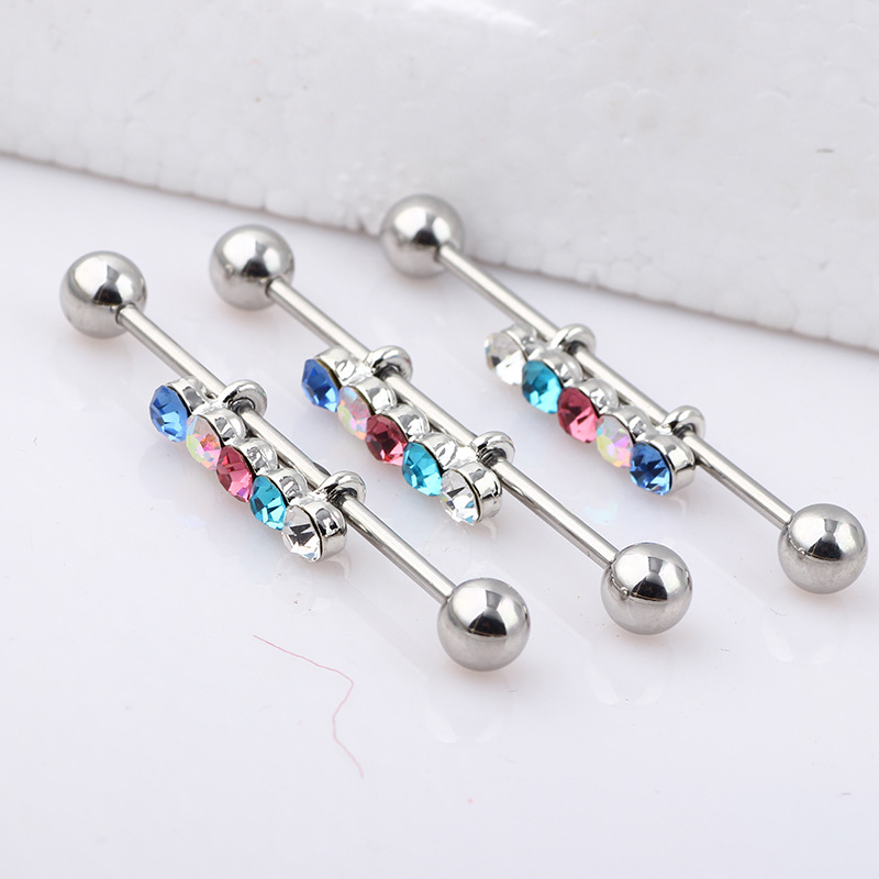 Pointed titanium steel lip stud product view