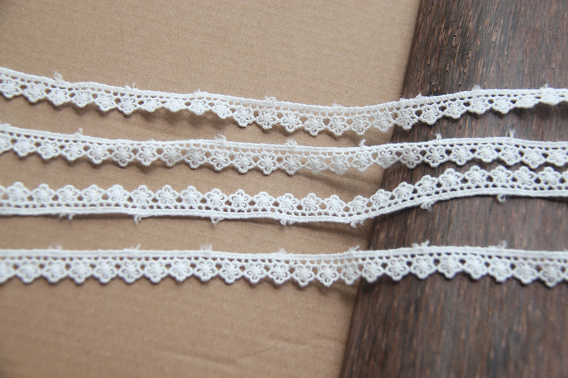 手工服装辅料 蕾丝 花朵花边水溶棉线刺绣 花边 宽1cm